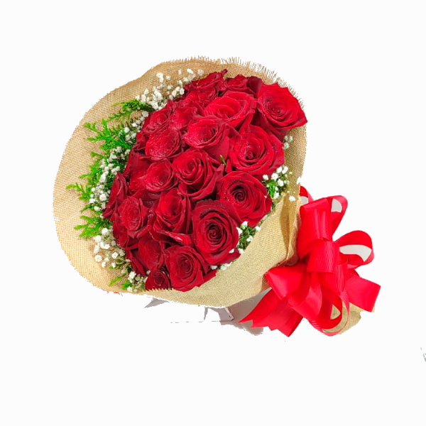 12 rosas en yute