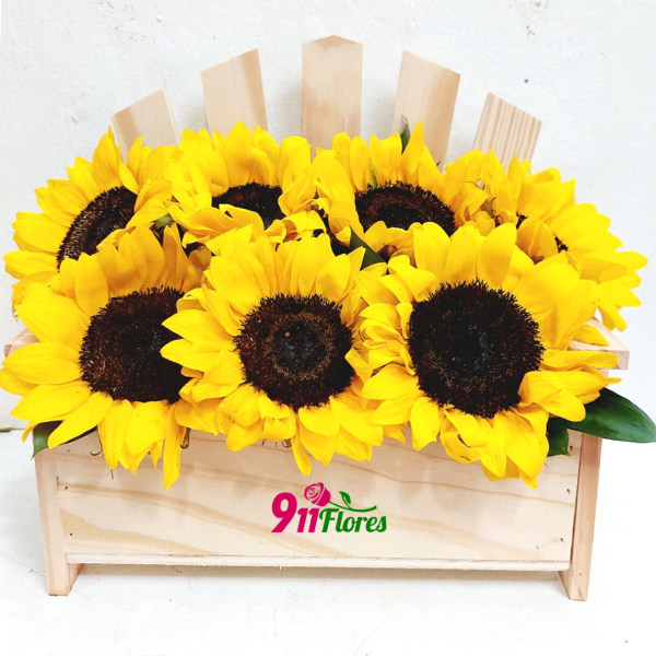 Arreglo Floral Silla Girasoles