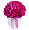 Arreglo en Caja de rosas 36 rosas fucsias