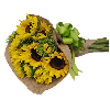 Ramo de girasoles en yute