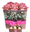 Arreglo Floral En Caja 9 Rosas